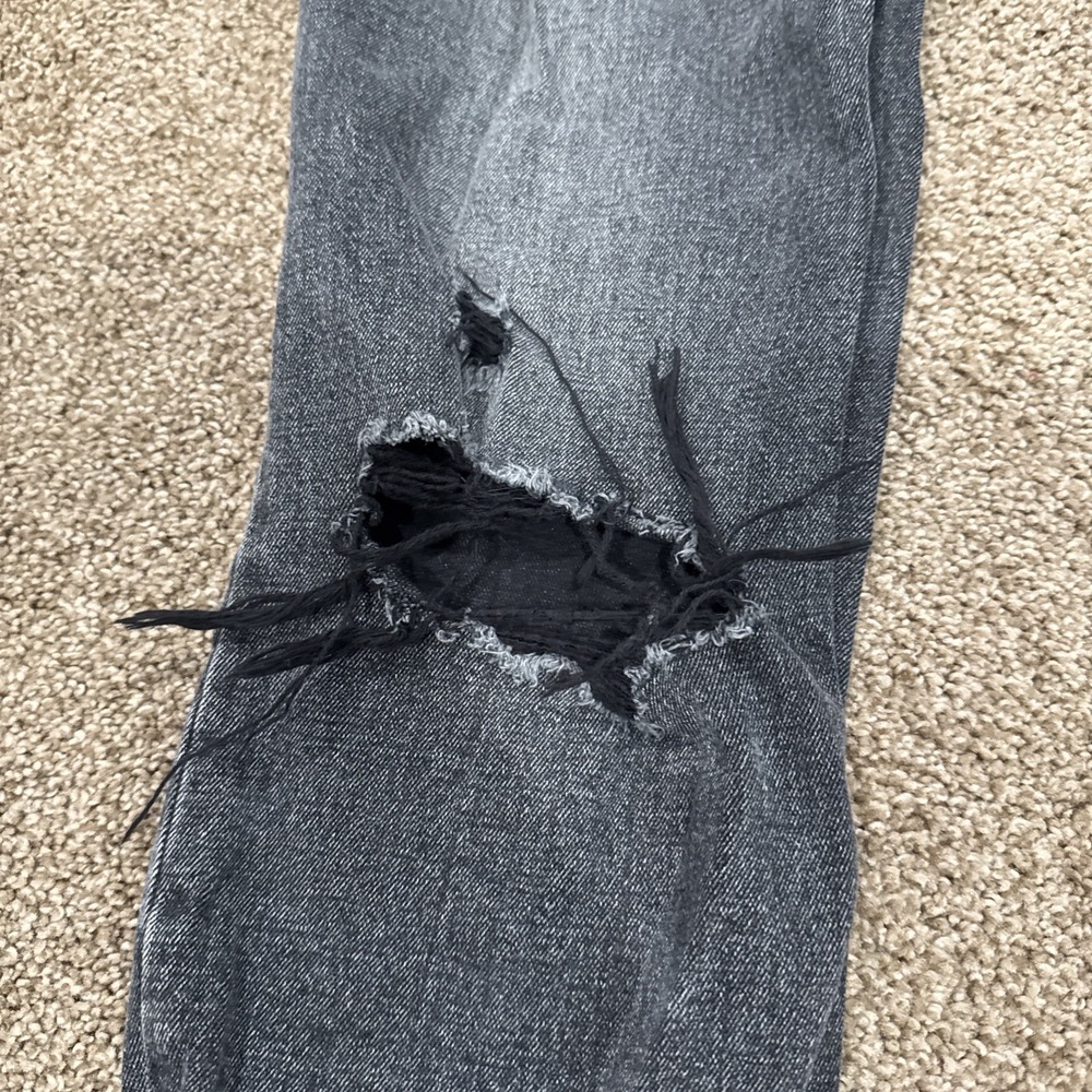 Abercrombie & Fitch Ankle Straight Ultra High Rise Curve Love 8 29 S Short Black - Picture 2 of 7